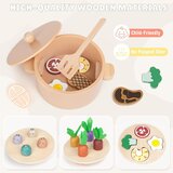 Ginger Home Drveni kuhinjski set 27 dijelova, s ribolovom i sorterom, Montessori | shoptok.hr