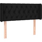  Uzglavlje s ušima crno 93x16x78/88 cm od tkanine | shoptok.hr