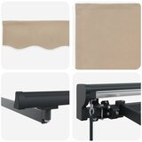  Okvir tende Bež 400 × 300 cm Poliester s PU premazom | shoptok.hr
