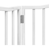  Vrata za pse s 2 panela sklopiva bijela 160 cm od drva topole | shoptok.hr