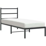 vidaXL Metalni okvir za krevet s uzglavljem crni 75x190 cm | shoptok.hr