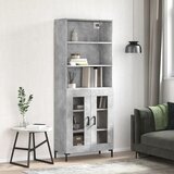 vidaXL Visoka komoda siva betona 69 5x34x180 cm od konstruiranog drva Cijene