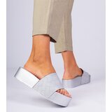 D/CEO marka niezdefiniowana Gray embossed slides Kelisa | ePonuda.com