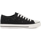 Shelvt Black openwork sneakers | Shoptok.si