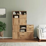  Bočni ormarići 5 kom ODDA 40x24x79 cm puno drvo bor | shoptok.hr
