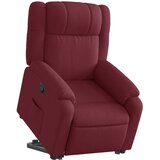  Naslonjač na podizanje od tkanine crvena boja vina | shoptok.hr