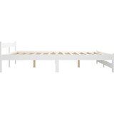  Okvir za krevet od masivne borovine bijeli 200 x 200 cm | shoptok.hr