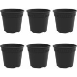  Okrugla saksija za cveće 6 pcs Crna Ø 17 x 14 cm Plastika | shoptok.hr