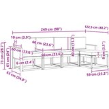  Set vanjskih sofa 5 pcs Prirodna i krem Poliester | shoptok.hr
