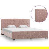 vidaXL Posteljni okvir roza blago 160x200 cm | Shoptok.si