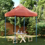 vidaXL Sklopivi prigodni šator za zabave terakota 200x200x306 cm | shoptok.hr