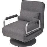 In okretna stolica sofa krevet od tkanine tamnosivi | shoptok.hr