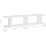  Zidne police 2 kom bijele 90 x 18 x 20 cm konstruirano drvo | shoptok.hr