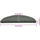  Prostirke za stepenice 30 kom 56x17x3 cm tamnozelene poluokrugle | shoptok.hr