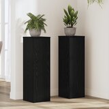 vidaXL Stalci za biljke 2 kom Crni hrast 25x25x80 cm inženjersko drvo | shoptok.hr