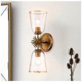  Quoizel STARING-2WB-DG-CLEAR - Zidna svetiljka STARING 2xE27/40W/230V, bakrena | Eponuda.com