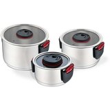  Lonac s Poklopcem Feel Maestro MR-3530-6 Crno crvena Čelik Nehrđajući Čelik Plastika Ø 24 cm Ø 20 cm Ø 16 cm 1 5 L 5 8 L 3 2 L ( | shoptok.hr