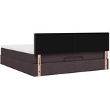  Otomanski krevet s madracem tamnosmeđi 180x200 cm od tkanine | shoptok.hr