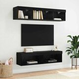  Set TV komoda Crni hrast 60 x 30 x 30 cm Konstruirano drvo | shoptok.hr