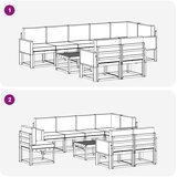  Set vanjskih sofa 9 kom. Prirodna i bež Poliester | shoptok.hr