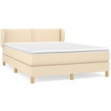 Maison Chic Box spring postelja - Vzmetna postelja z vzmetnico krem 140x200 cm blago SL1963, (21889150) | Shoptok.si
