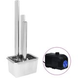  Vrtna fontana srebrna 48 x 34 x 123 cm od nehrđajućeg čelika | shoptok.hr