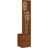 vidaXL Vrtni Sadič s Dekorativnom Pločom Rđa 32 x 140 cm Otporni čelik | shoptok.hr