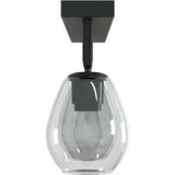 vidaXL Crna, prozirna Metal, Staklo Jedna veličina Stropna rasvjeta | shoptok.hr