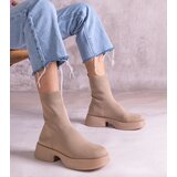 Gemre Beige ankle boots with elastic upper Evel | shoptok.hr