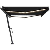  Tenda na ručno uvlačenje s LED svjetlima 500x350 cm antracit | shoptok.hr