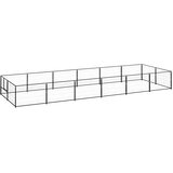  Kavez za pse crni 12 m² čelični | shoptok.hr