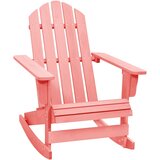  Vrtna stolica za ljuljanje Adirondack od masivne jelovine roza | shoptok.hr