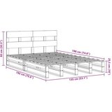 vidaXL Posteljni okvir brez vzmetnice bel 135x190 cm trdna borovina | Shoptok.si