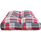  Jastuk za palete crveni karirani 80 x 40 x 12 cm od tkanine | shoptok.hr