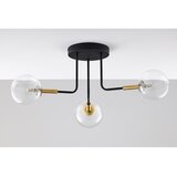 Jupiter 2039 - Luster na šipci BURANO 3xG9/10W/230V crna/zlatna/prozirna | Eponuda.com