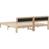  Okvir kreveta Smeđa i taupe 200 x 200 cm Masivna borovina | shoptok.hr