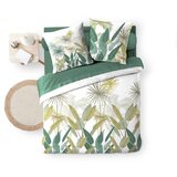Douceur d intérieur Bela/zelena bombažna posteljnina za zakonsko posteljo/podaljšana z rjuho/6-delna 240x220 cm Otika – | Shoptok.si