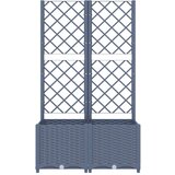  Cvetlično korito z oporno mrežo temno sivo 80x40x136 cm PP, (20601769) | Shoptok.si