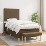 The Living Store Box spring postelja z vzmetnico temno rjav 90x190 cm blago - Box Spring Postelja, (21516673) | Shoptok.si