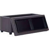 vidaXL Otoman za pohranu od umjetne kože 87,5 cm sivi | shoptok.hr
