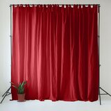 Linen Tales Rdeča lanena zavesa 140x170 cm Lava Falls – u