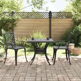  3-dijelni bistro set crni od lijevanog aluminija | shoptok.hr