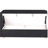 Ghado Temno modra kotna otroška postelja s prostorom za shranjevanje z vzmetnico 90x200 cm Snugi - | Shoptok.si