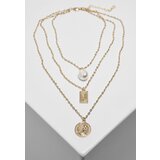 Urban Classics Accessoires Layering Pearl Basic Necklace Gold | ePonuda.com