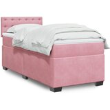  The Living Store Box spring postelja z vzmetnico roza 100x200 cm žamet - Box Spring Postelja, (21492165) Cene