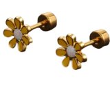  Naušnica Flower - Zlatna / Žuta KP21745 | shoptok.hr