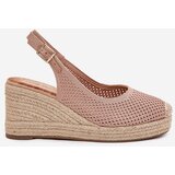 Boto Womens wedge sandals with braiding pink Tulliata | shoptok.hr