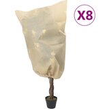 Maison Chic prevleka za zunanjo pohištvo - prevleka za rastline iz flisa z zadrgo 8 kos 70 g/m2 0,8x0,8 m, (21795361) | Shoptok.si