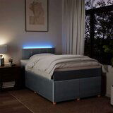 vidaXL Boxspring postelja z vzmetnico svetlo siva 120x190 cm blago | Shoptok.si