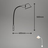 BRILONER 2089-016 - fleksibilna zidna lampa brello 1xE27/10W/230V bela | Eponuda.com